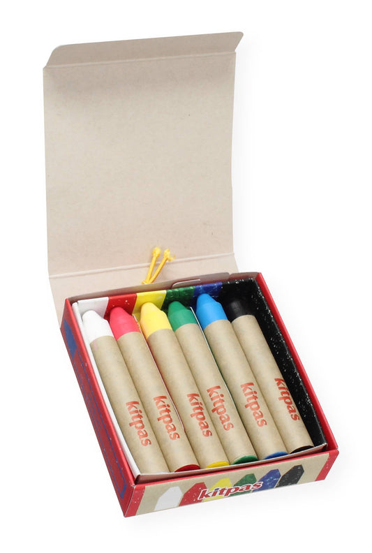 Kitpas - Kitpas Rice Bran Wax Art Crayons 6 Colors