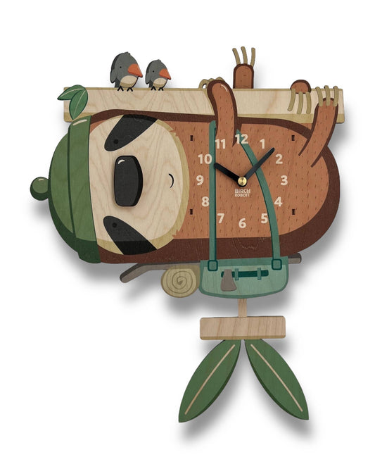 Birch Robot - Henry the Sloth Pendulum Clock