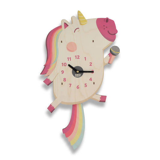 Birch Robot - Dolly the Unicorn Pendulum Clock