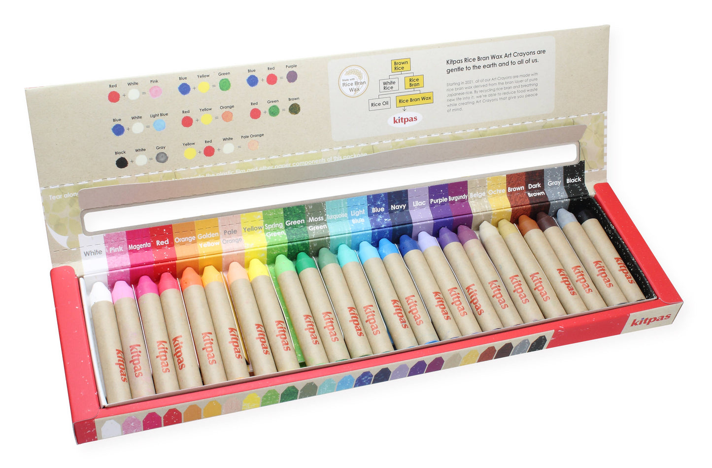 Kitpas - Kitpas Rice Bran Wax Art Crayons 24 Colors