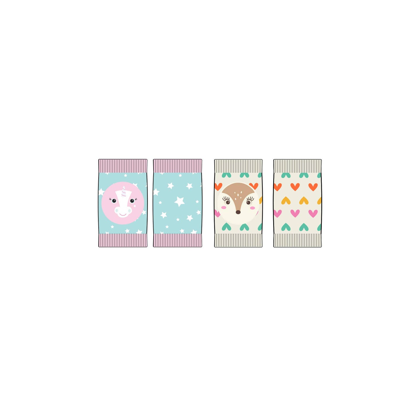 ZOOCCHINI - 2PK Crawler Knee Pad - Allie the Alicorn/Fiona the Fawn